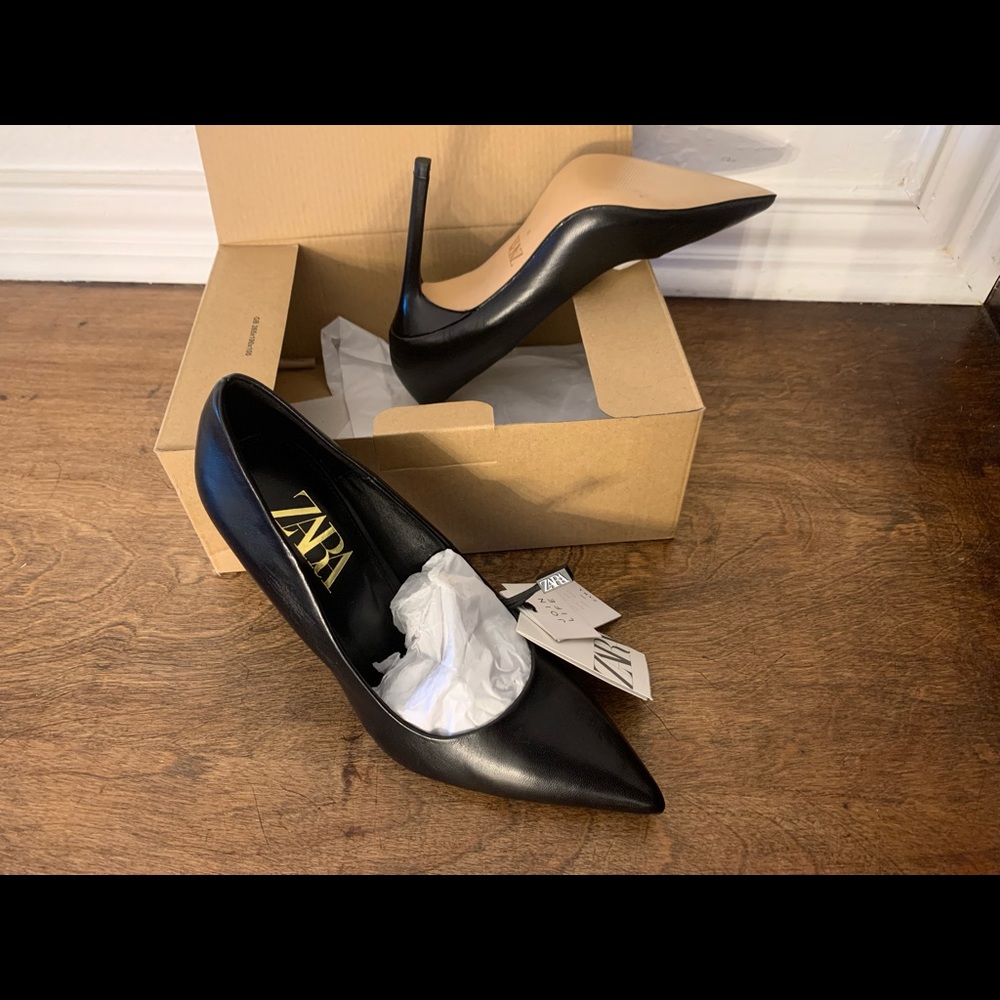NWT Zara Leather Heels